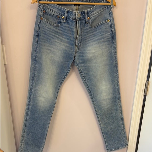 American Eagle Airflex + Slim fit Light Blue Men's Jeans - Picture 2 of 6